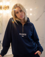 Sudadera Half zip BASIC AZUL MARINO