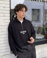 Sudadera Half zip BASIC NEGRO