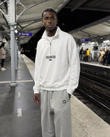 Sudadera Half zip BASIC Blanco