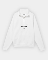 Sudadera Half zip BASIC Blanco