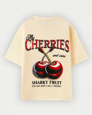 Camiseta Cherries beige
